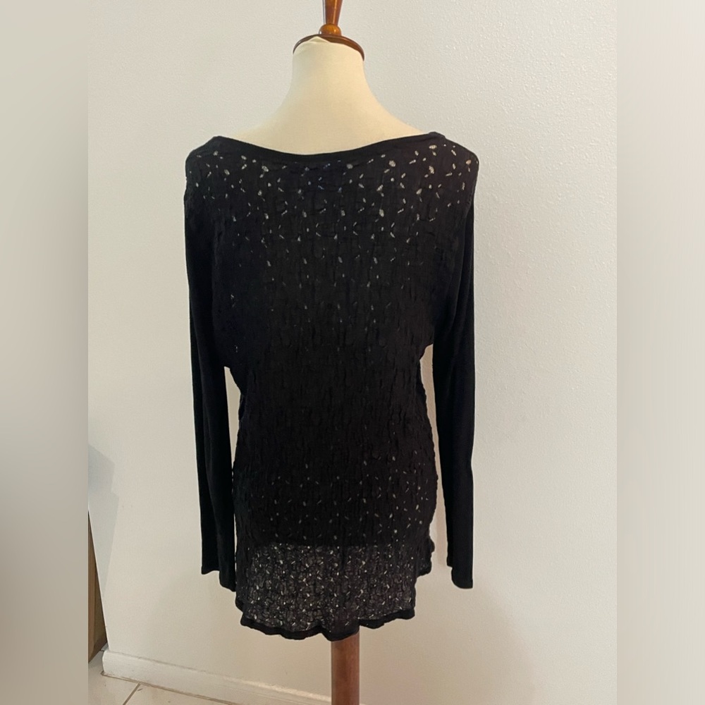 Vera Wang Lace Top Size XL‎ Black - Picture 4 of 9